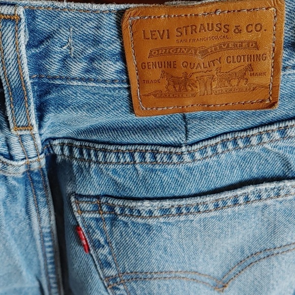 Levis Wedgie Distressed Straight Leg Jeans Sz 24 - Picture 5 of 12